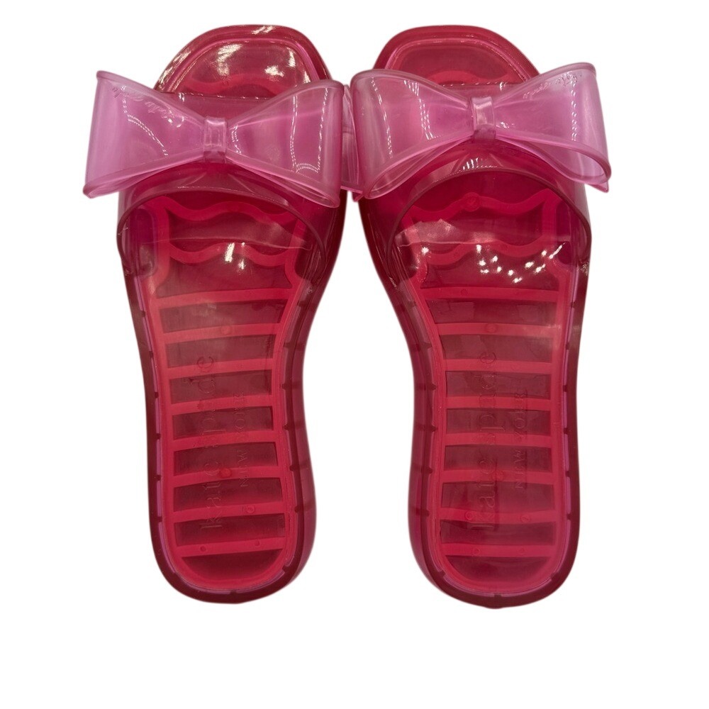 Kate Spade NY Tie The Knot Slide Sandals Pink Cloud Women's 8 EUC